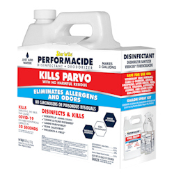 Performacide ~  hard surface disinfectant for parvo